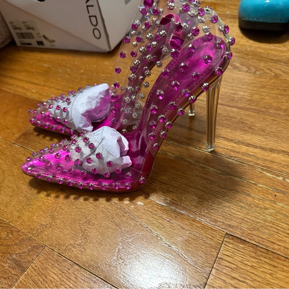 Pink Studded Women's Heels